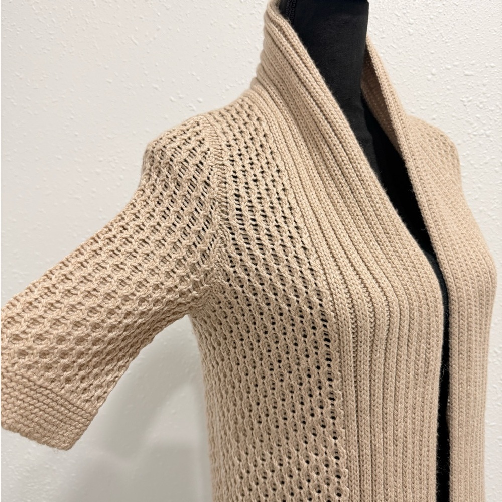 Banana Republic wool alpaca blend Tan Open-Front Cardigan S - Picture 7 of 8